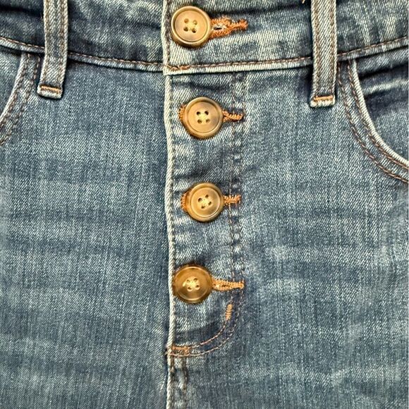 LOFT Curvy High Waist Skinny Jeans Classic Tapered Fit button Up Jeans Size 29/8 - Picture 4 of 9